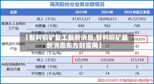 【智利铜矿复工最新消息,智利铜矿最新消息东方财富网】