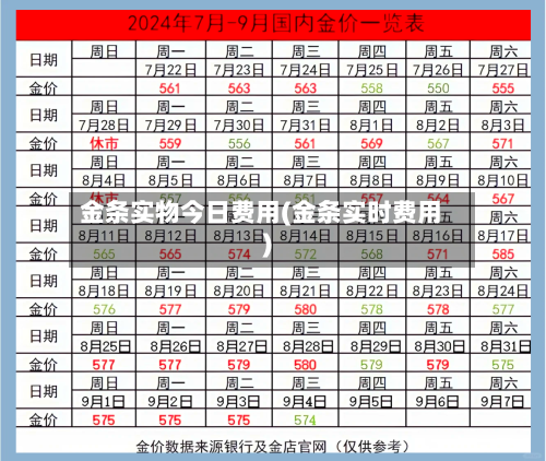 金条实物今日费用(金条实时费用)-第3张图片