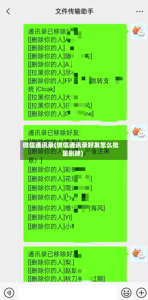 微信通讯录(微信通讯录好友怎么批量删除)-第3张图片