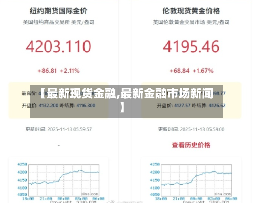 【最新现货金融,最新金融市场新闻】