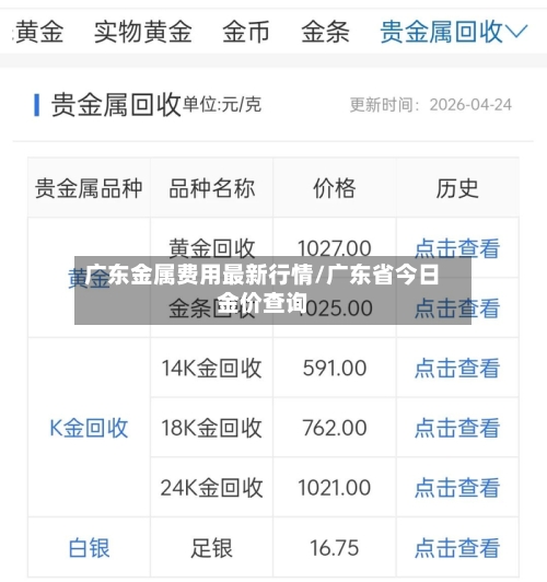广东金属费用最新行情/广东省今日金价查询-第2张图片